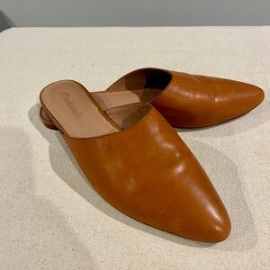 Madewell slip-on mules tan size 8 1/2 leather
